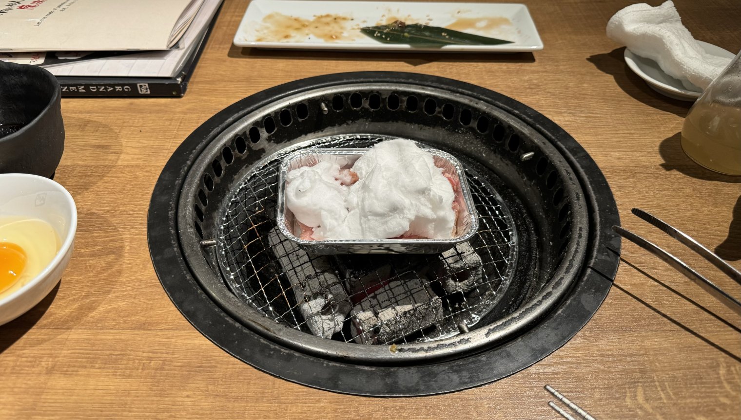 As-yet-uncooked tray of sukiyaki meat