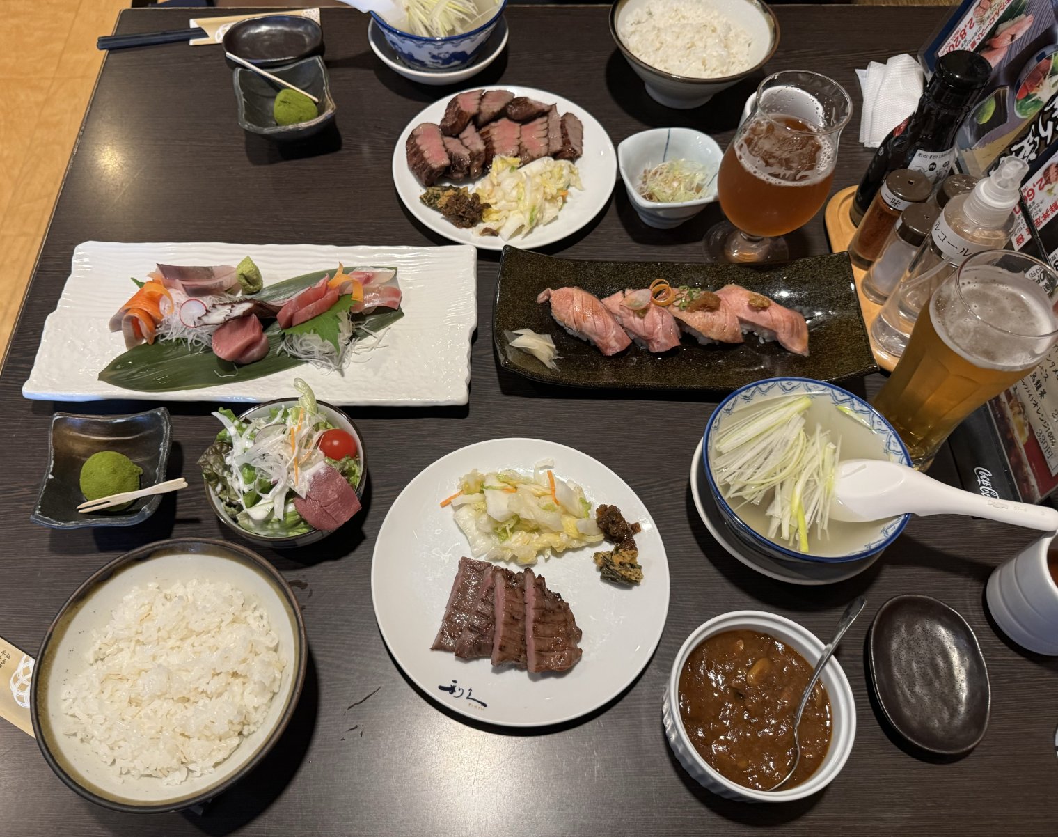 Gyutan meal at a restaurant in Sendai