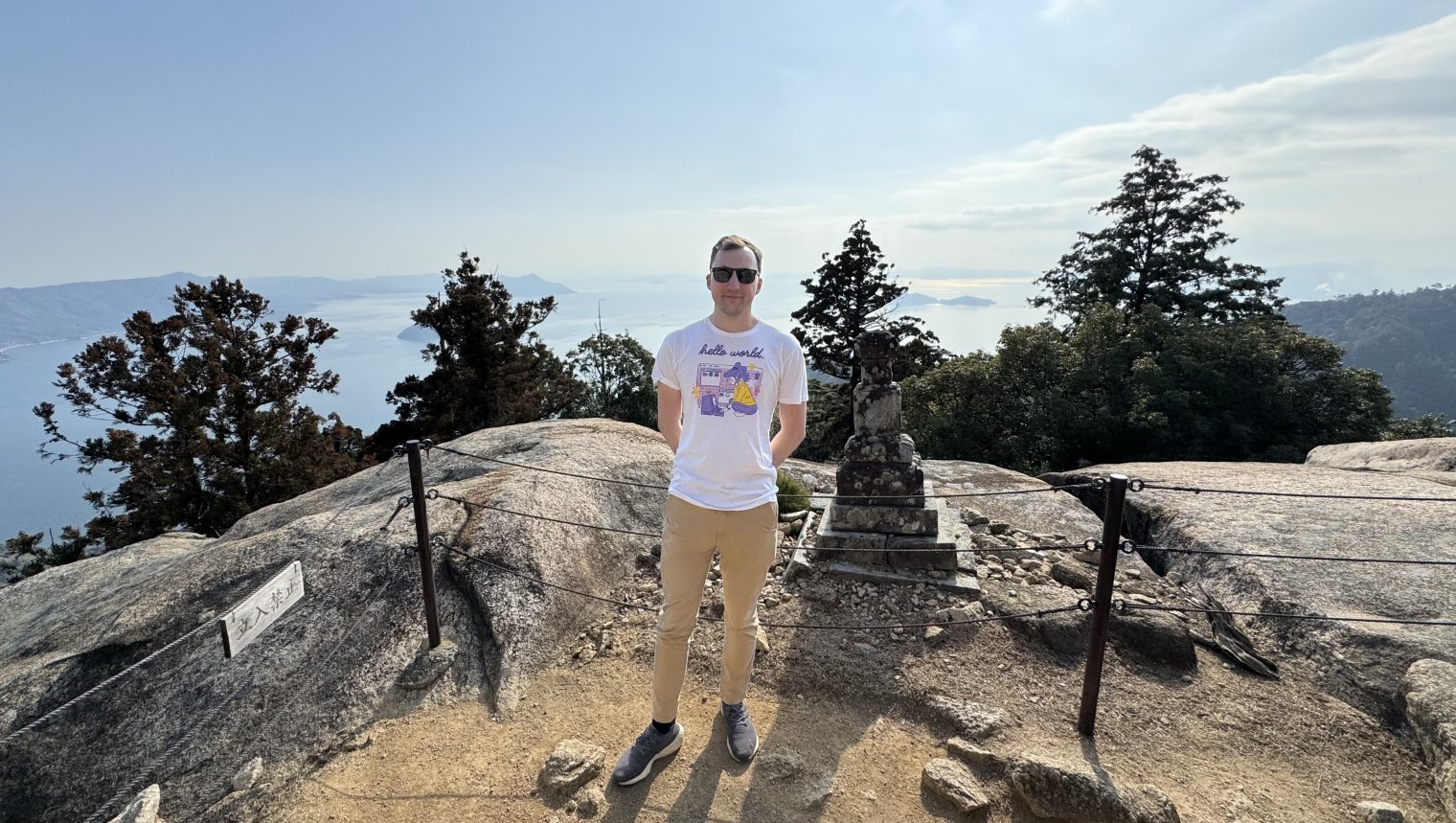 The Gaz standing at the top of Mt. Misen