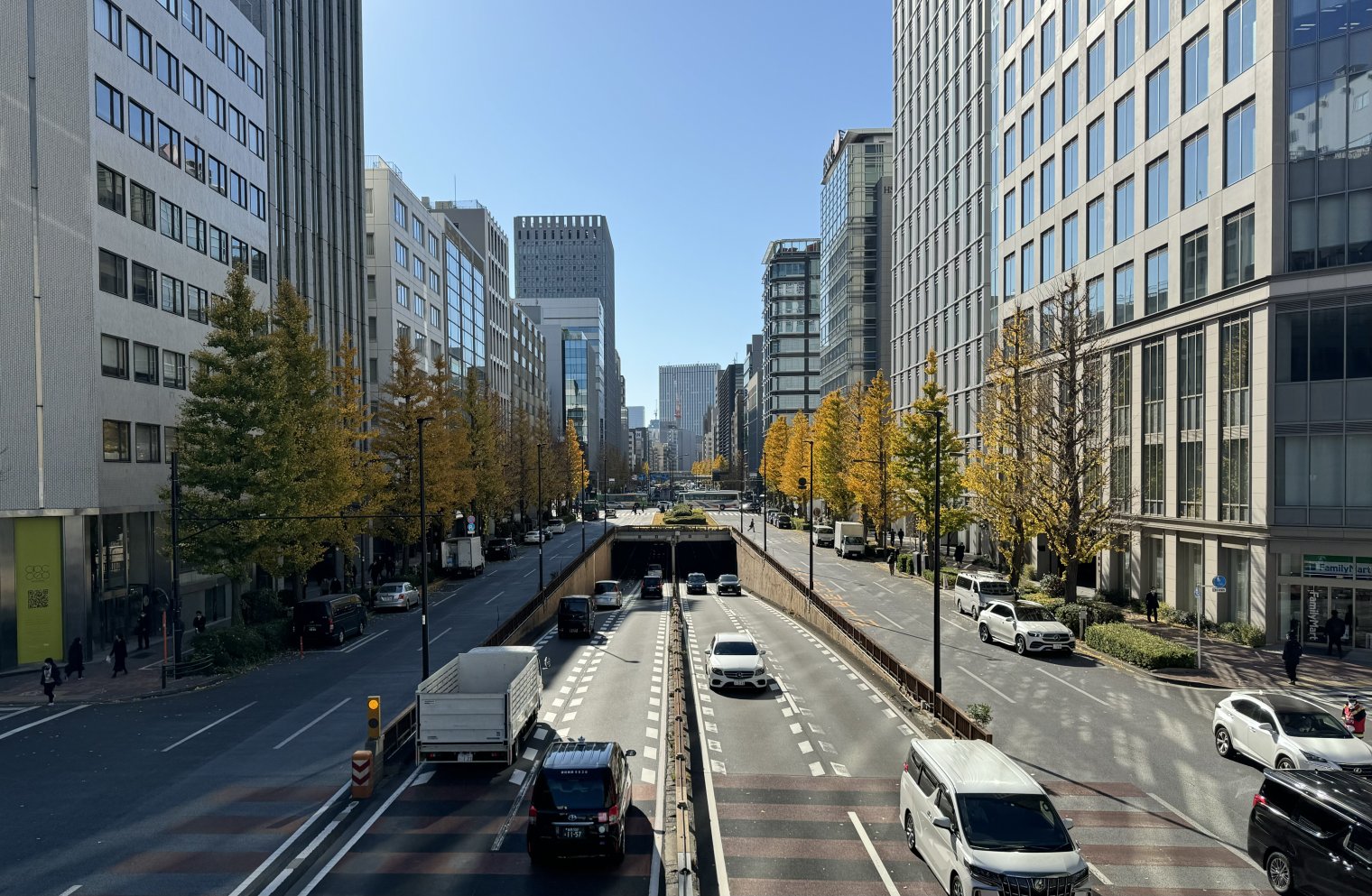 View from overpass in Ginza, Tokyo