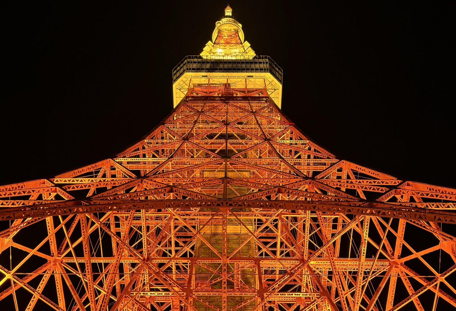 View of Tokyo Tower from its base
